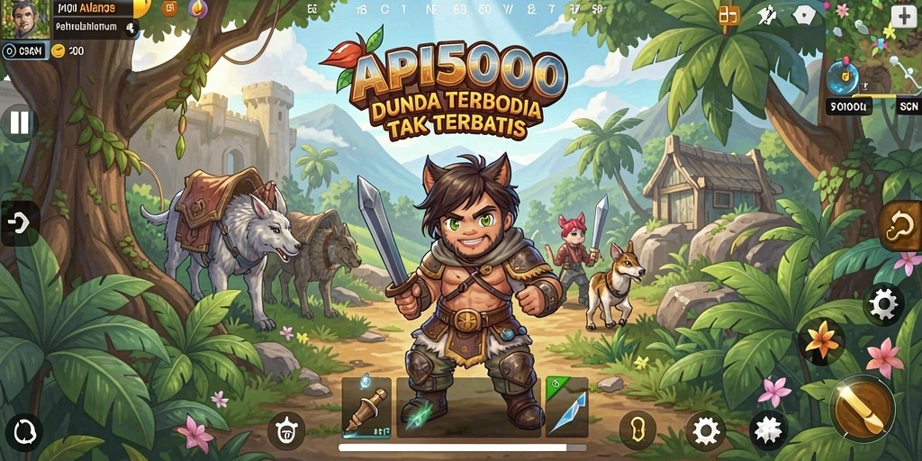 Tampilan penuh aksi dari gameplay API5000 di dunia terbuka.