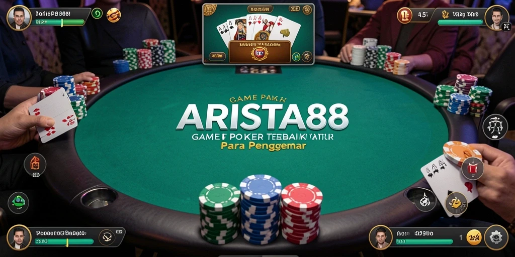Tampilan gameplay ARISTA88 yang menarik dan dinamis saat bermain poker.