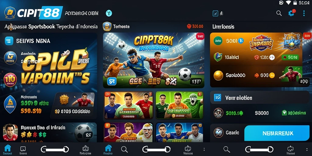 Tampilan screenshot utama CIPIT88 dengan fitur sportsbook yang lengkap.
