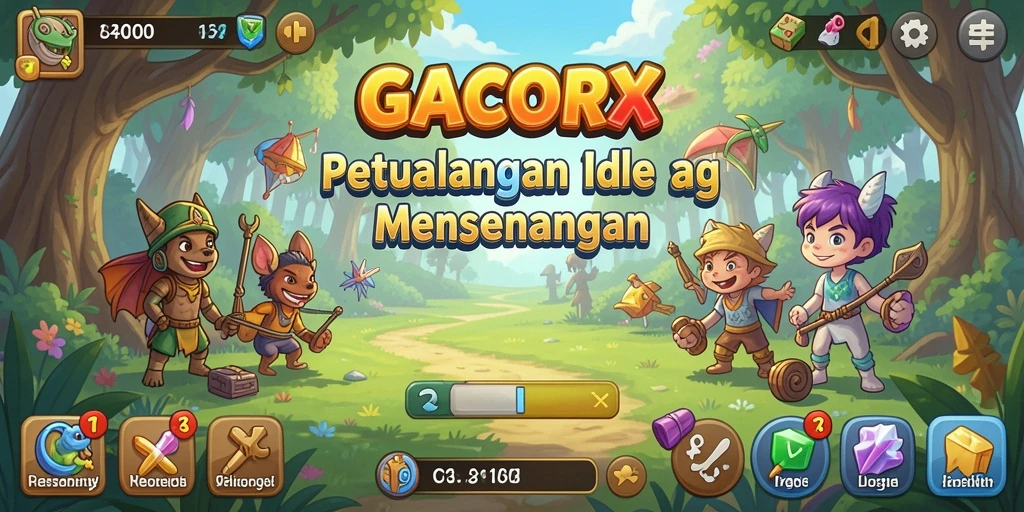 Screenshot gameplay GACORX yang menampilkan aksi Idle menarik.