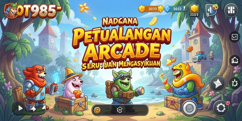Tampilan gameplay Arcade HOT985 yang menarik dan penuh tantangan.