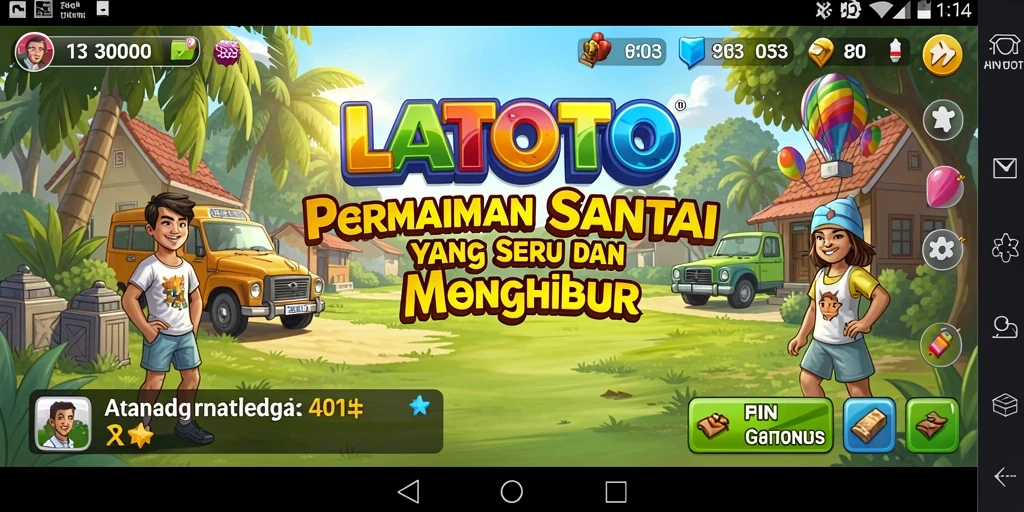 Tampilan gameplay LATOTO yang seru dan penuh warna.