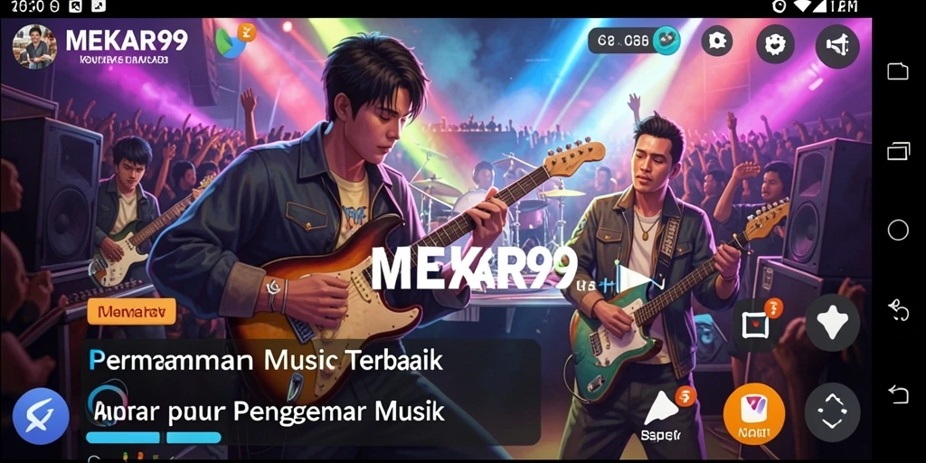 Tangkapan layar utama MEKAR99 memperlihatkan gameplay yang menarik dan interaktif.