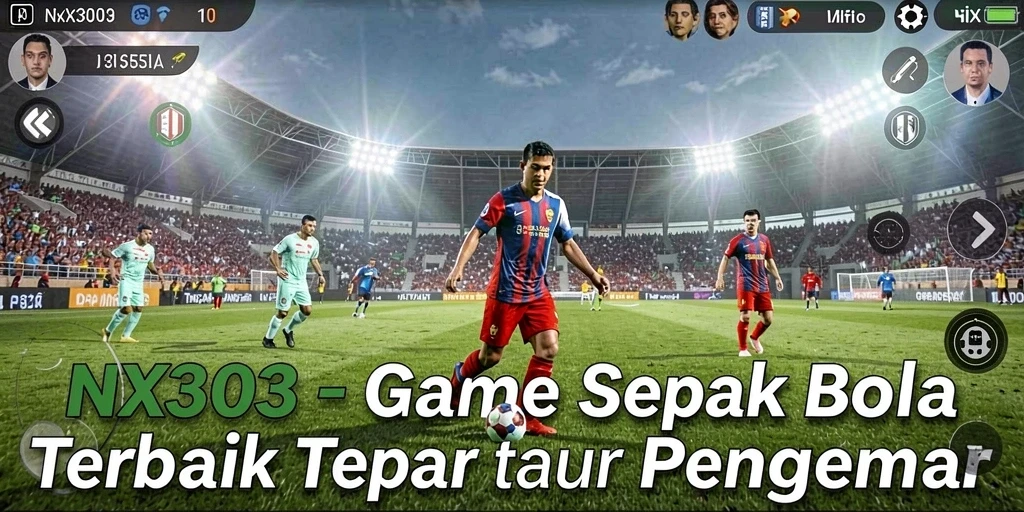 Menampilkan gameplay seru dengan aksi sepak bola nyata.