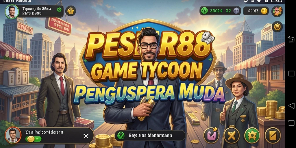 Screenshot utama PESIAR88 menampilkan gameplay seru di dunia Tycoon.