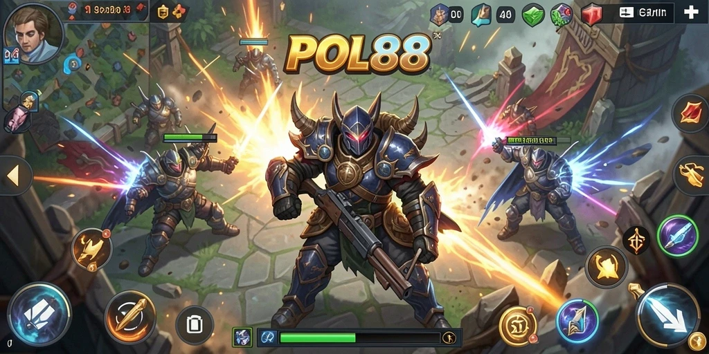 Screenshot gameplay POL88 menampilkan strategi dan pertempuran yang intens.