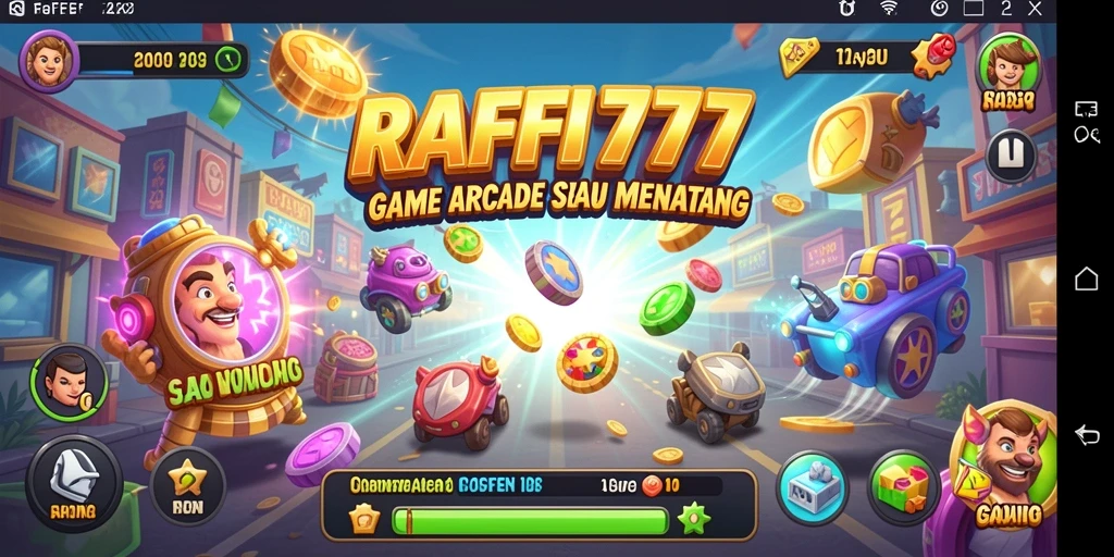 Screenshot gameplay RAFFI777 menunjukkan aksi seru dalam game Arcade.