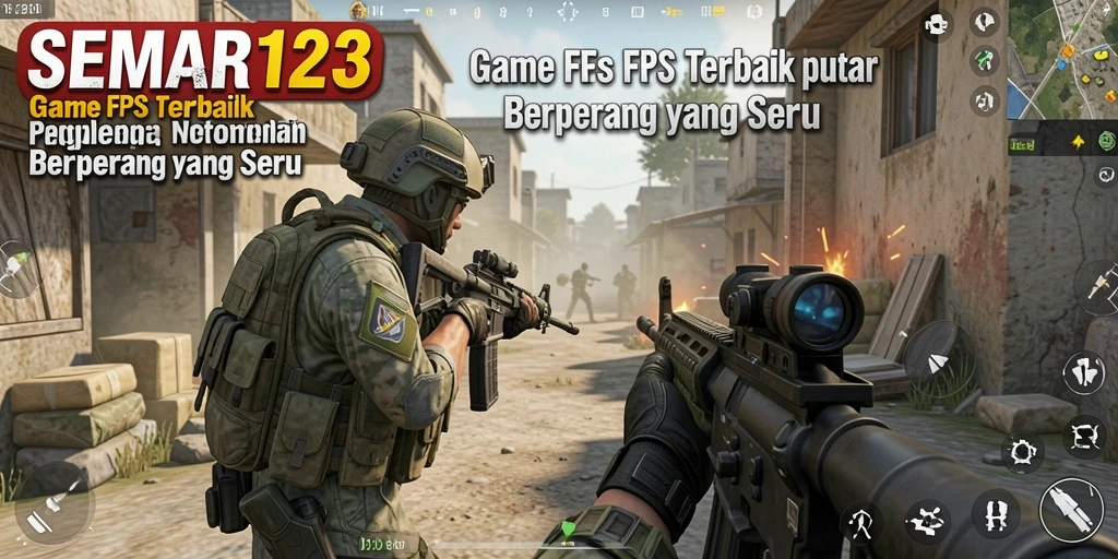 Screenshot utama SEMAR123 memperlihatkan aksi intens dalam game FPS.