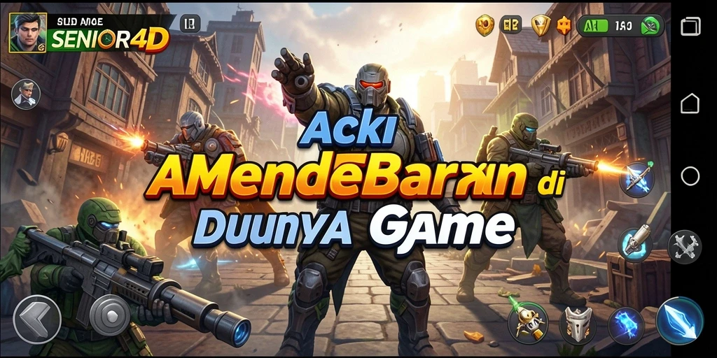 Tampilan gameplay aksi yang menegangkan di SENIOR4D.
