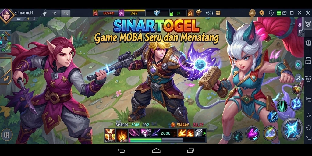 Tampilan gameplay menarik dengan strategi tim yang mendebarkan.