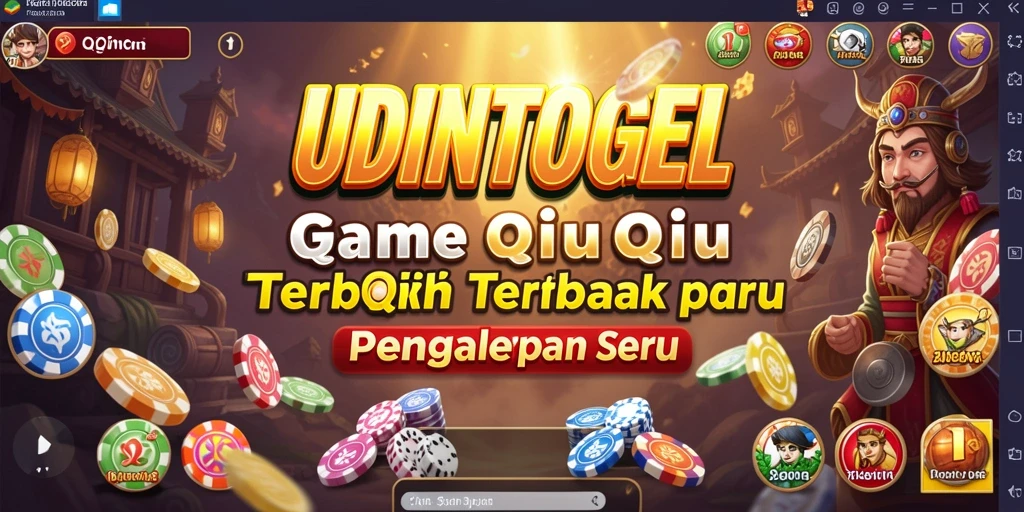Tampilan antarmuka gameplay QiuQiu UDINTOGEL yang menarik.