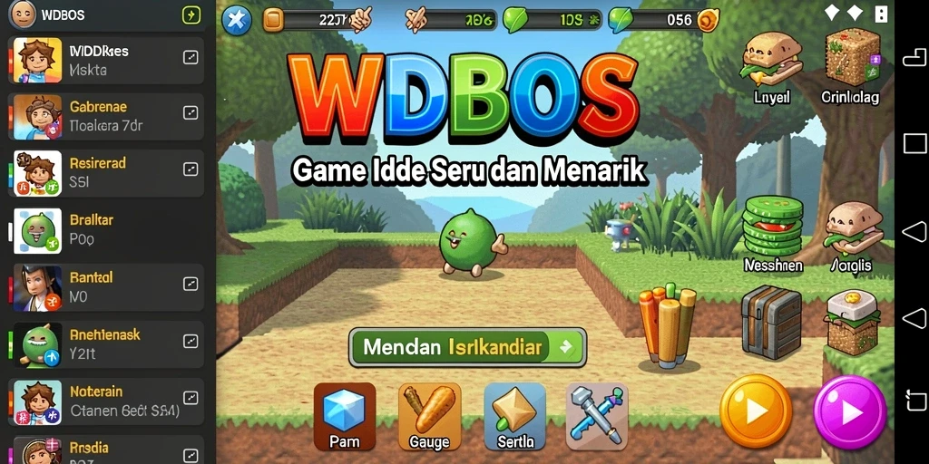 Screenshot gameplay WDBOS menampilkan interaksi dinamis dan strategi yang menarik.