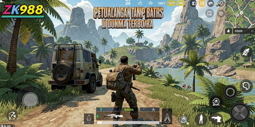 Gameplay ZK988 menampilkan eksplorasi dunia terbuka yang mengesankan.